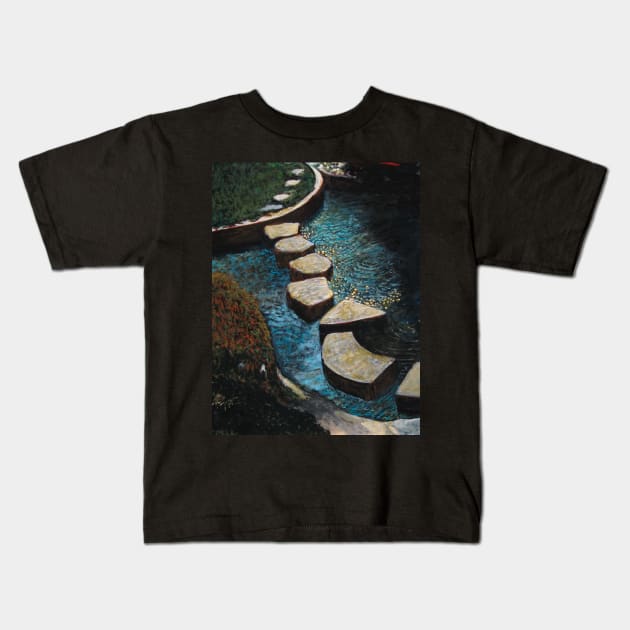 Water stones Kids T-Shirt by AmyKalish